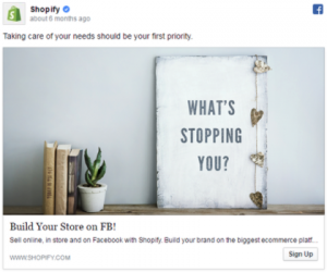 Shopify ad