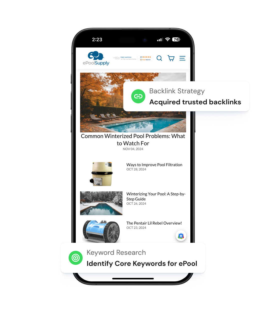 ePool Supply Case Study - SEO ePool Supply Case Study - SEO