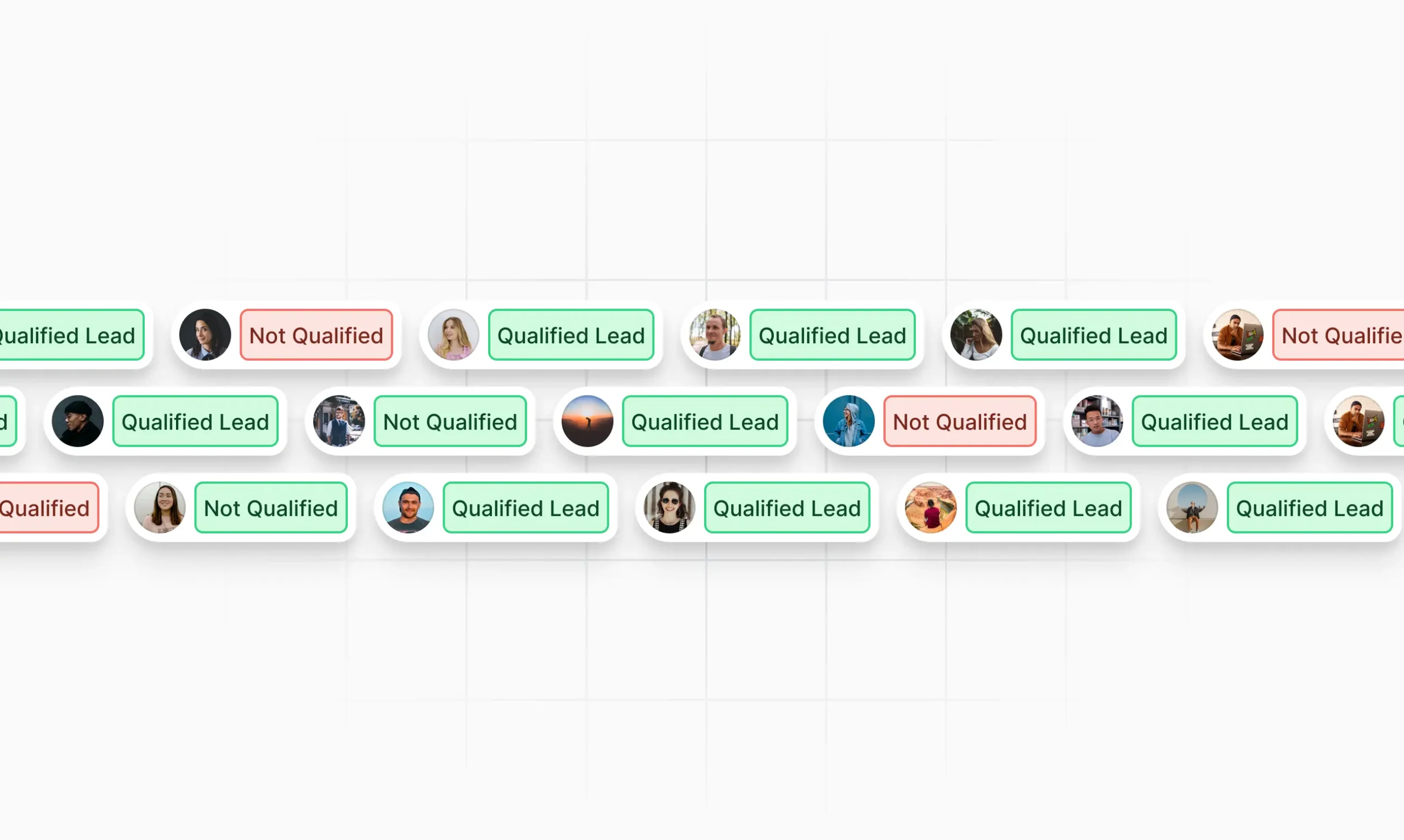AI lead qualification dashboard showing qualified and unqualified leads from GEO/AEO campaigns - Youtech YouRank